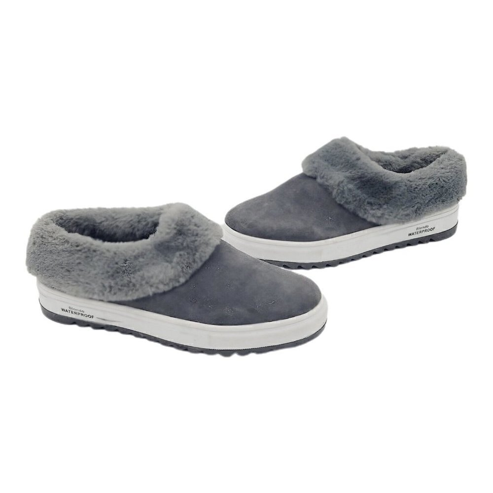 NEW Blondo Natural Suri Waterproof Slip-on Faux Fur Sneaker Women's Shoe Size 5M